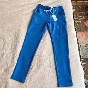 Denim colored Figs yola scrubs.